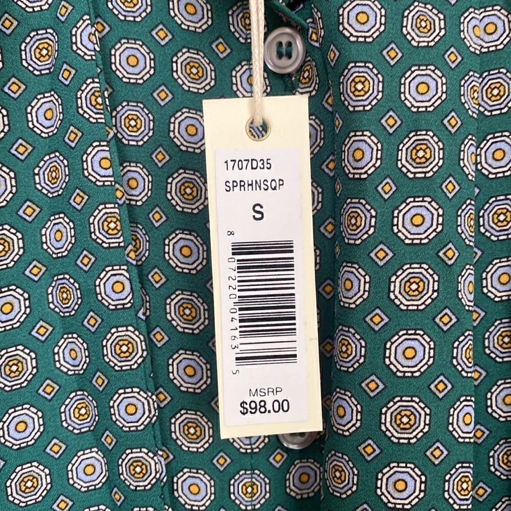 NEW With Tags Button Front Blouse With Sash Detai… - image 5